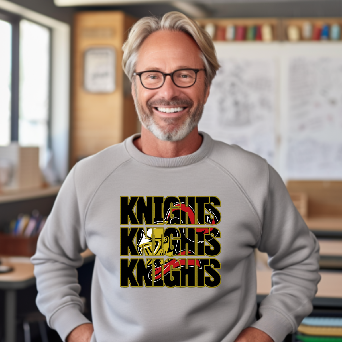 Triple Knights Crewneck