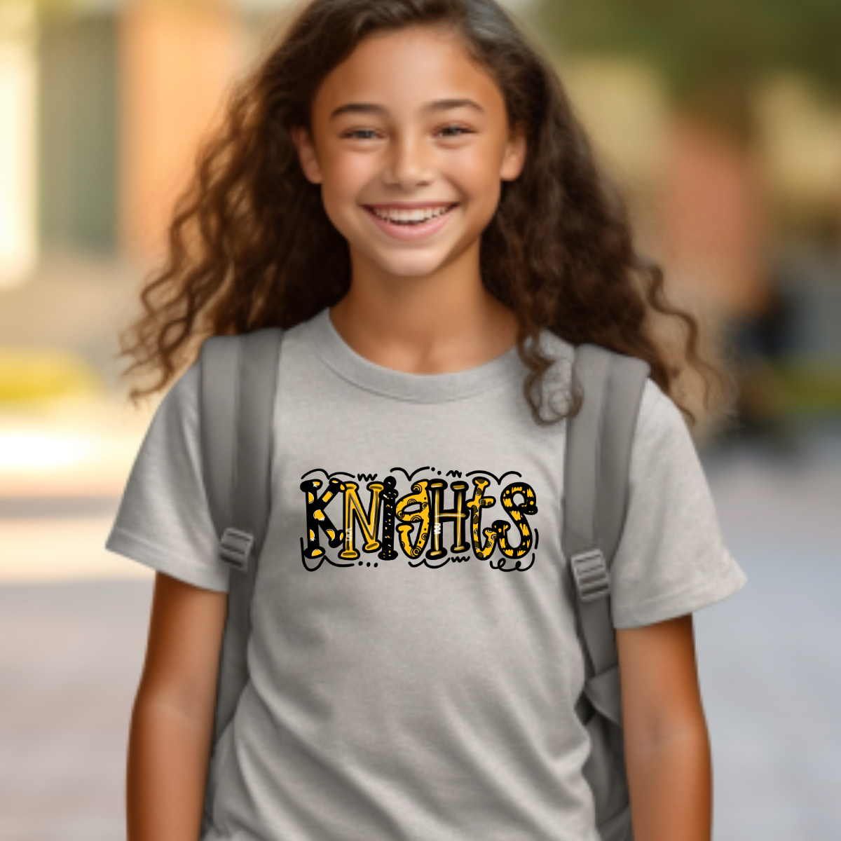 Knights Doodle Outline T Shirt