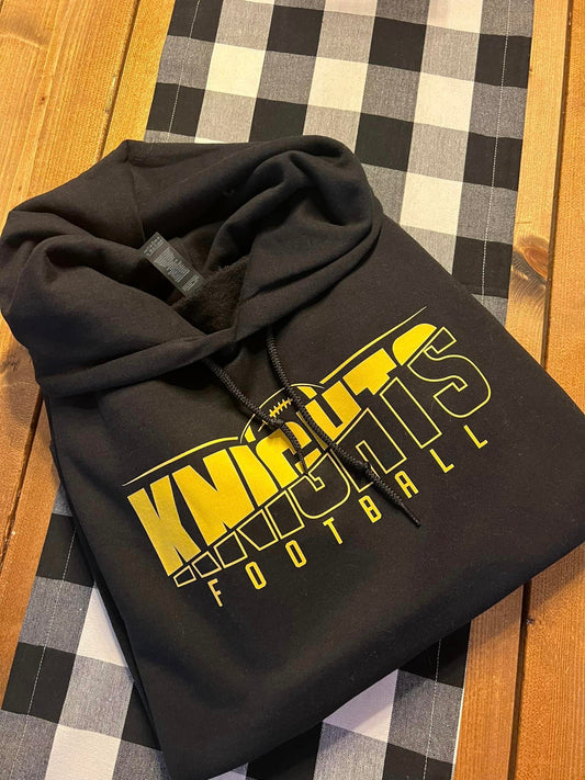 OKMS Football Black/Gold Hoodie