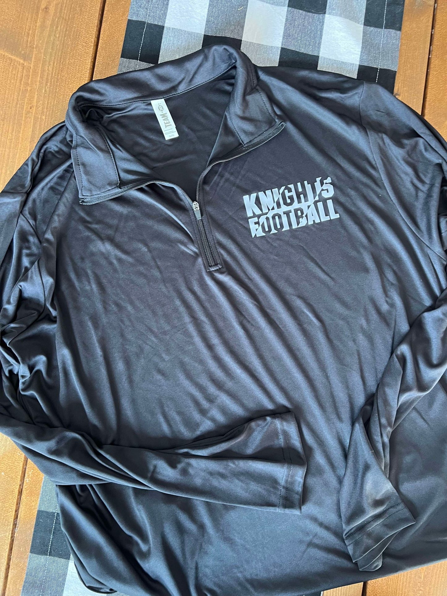 Long Sleeve Black Zip Up Athletic Pullover