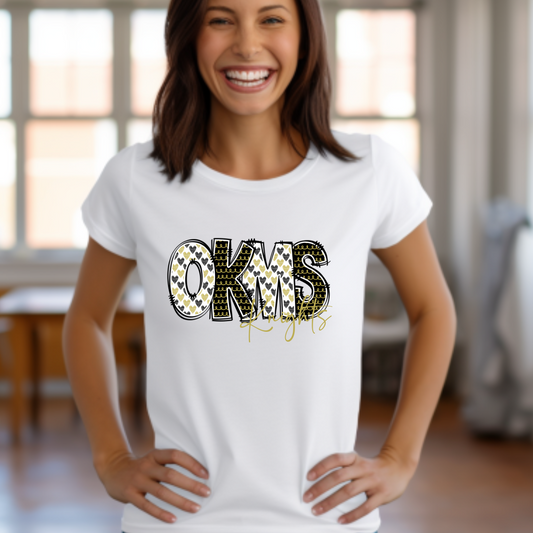 OKMS Bubble Letters T shirt
