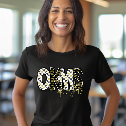 OKMS Bubble Letters T shirt