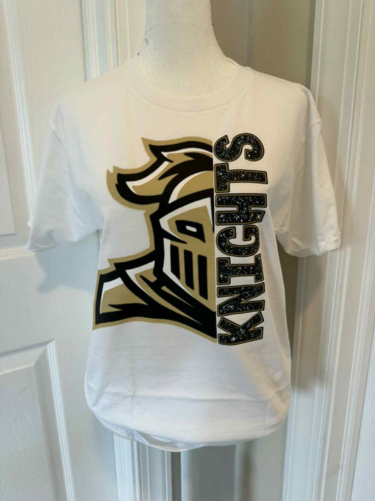 Knight Faux Embroidery Stacked Head