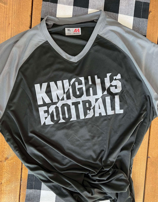 Black w/ Gray Short Sleeve Athletic T Shirt