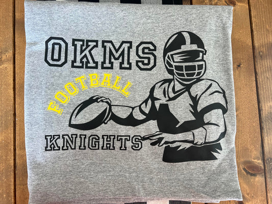OKMS Gray Stadium Football Blanket